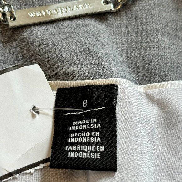 White House Black Market Gray Tone on Tone Colorblock Wool Blazer US8   - 1H2126 - Picture 6 of 12